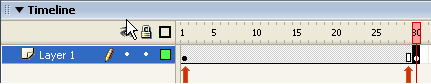 Layer with two key frames