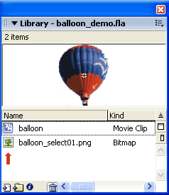 Library showing both the imported image and the converted symbol